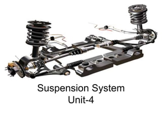 Suspension System
Unit-4
 