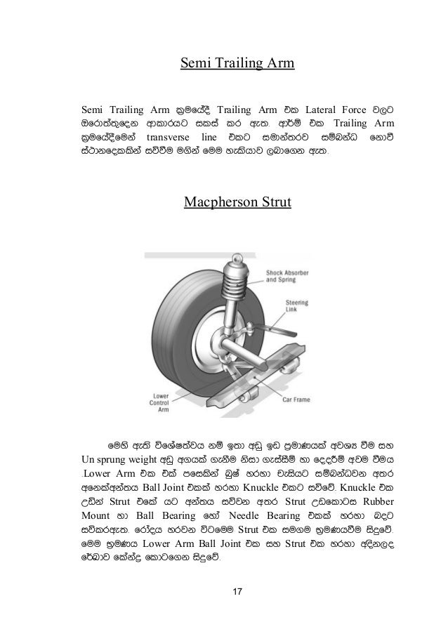 automobile Suspension system how it works sinhala