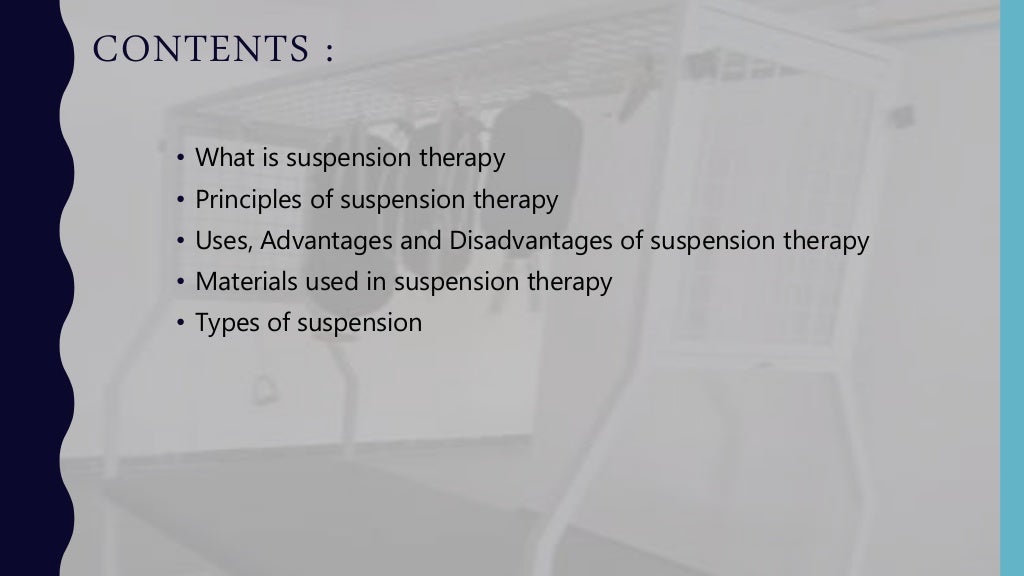 Suspension therapy