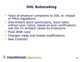 Controlling Intermittent Leave under the FMLA | PPT