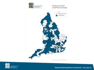 National Planning Policy Framework – one year on
 