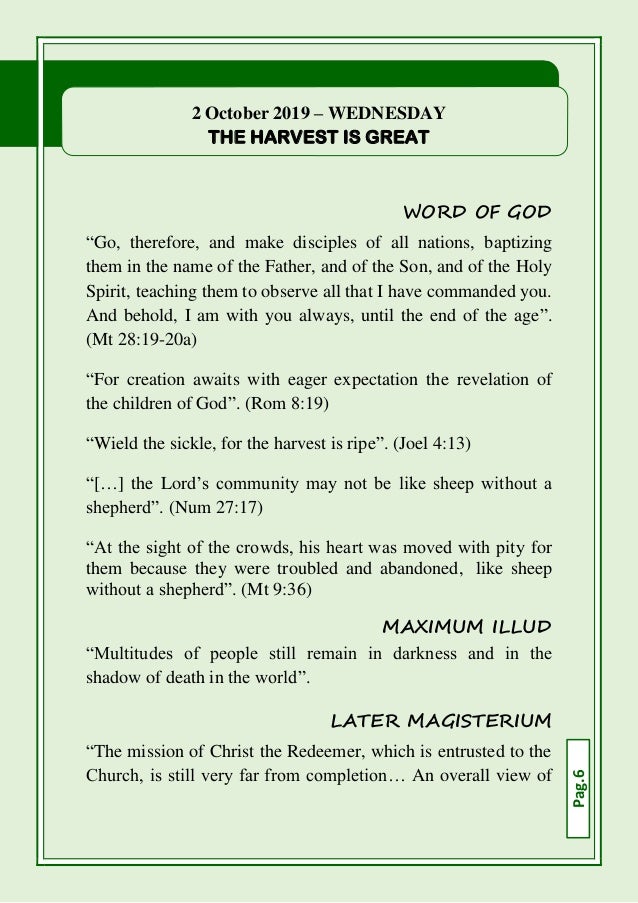 Baptized And Sent The Church Of Christ On Mission In The World