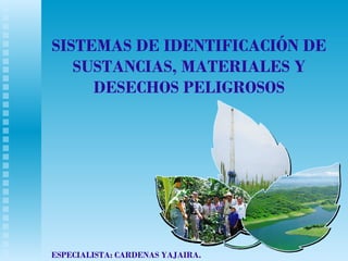SISTEMAS DE IDENTIFICACIÓN DE SUSTANCIAS, MATERIALES Y DESECHOS PELIGROSOS ESPECIALISTA: CARDENAS YAJAIRA. 