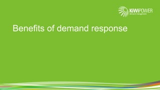Benefits of demand response
 