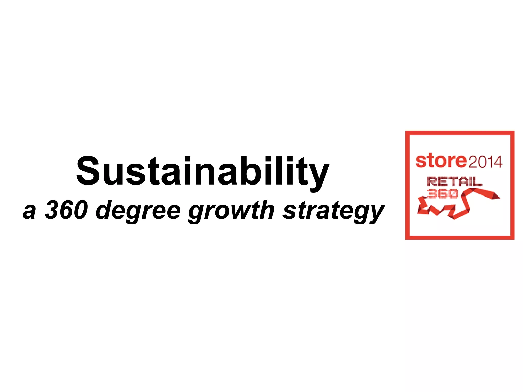 Sustainability
a 360 degree growth strategy