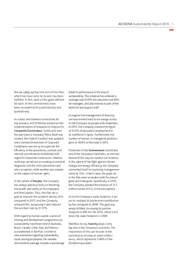 acciona s sustainability report