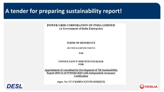 A tender for preparing sustainability report!
 