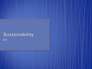 Sustainability 4.1 