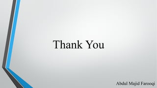 Thank You
Abdul Majid Farooqi
 
