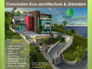 Conclusion Eco-architecture & Urbanism
 