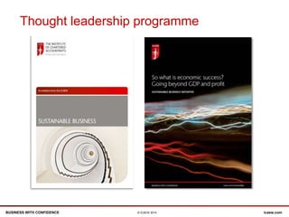 BUSINESS WITH CONFIDENCE icaew.com© ICAEW 2014
Thought leadership programme
 