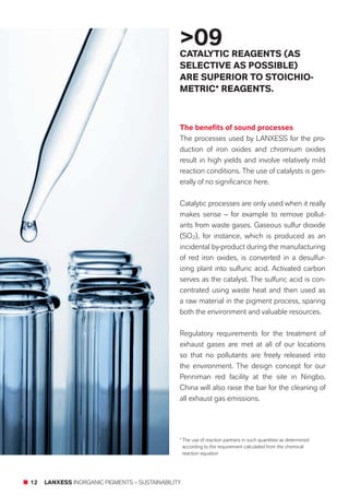 Sustainability brochure lanxess inorganic pigments | PDF