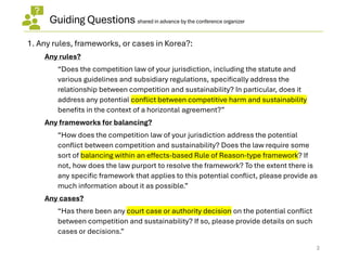 Environmental Sustainability and Competition Law: Korea | PDF