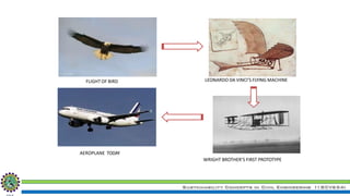 Sustainability Concepts in Civil Engineering (18CV654)
FLIGHT OF BIRD LEONARDO DA VINCI’S FLYING MACHINE
WRIGHT BROTHER’S FIRST PROTOTYPE
AEROPLANE TODAY
 