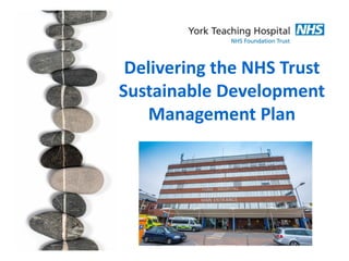 Delivering the NHS Trust
Sustainable Development
Management Plan
 