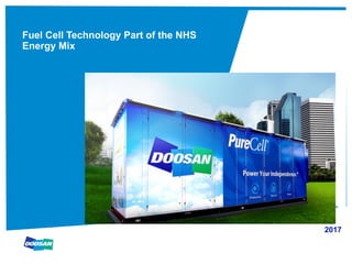 Fuel Cell Technology Part of the NHS
Energy Mix
2017
 