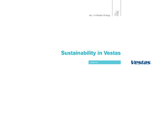 Sustainability in Vestas 