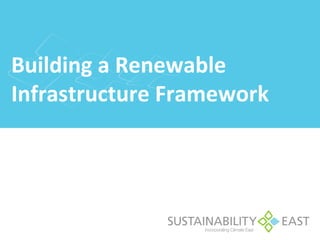 Building a Renewable
Infrastructure Framework
 