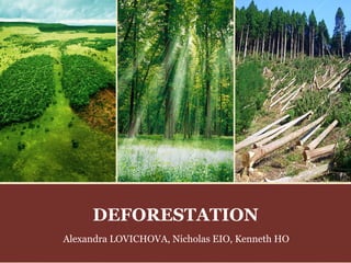 DEFORESTATION
Alexandra LOVICHOVA, Nicholas EIO, Kenneth HO
 