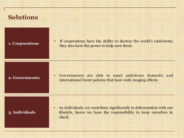 Thesis for research paper on deforestation in rainforest