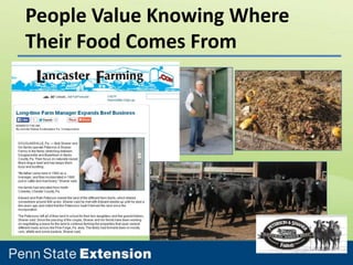 People Value Knowing Where
Their Food Comes From

 