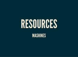 RESOURCESRESOURCES
MASHINESMASHINES
 