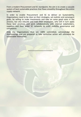 Sustainability in Modern Procurement and Supply Chain | PPTX