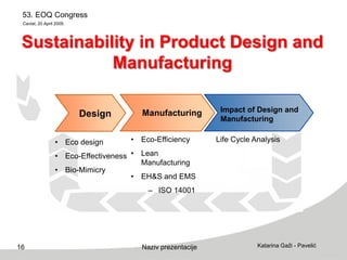 Sustainability In Product Design And Manufacturing | PDF