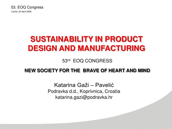 sustainable product design and manufacturing pdf