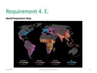 Requirement 4. E.
World Population Map
9/13/2013 Courtesy of Vanilla Partners 53
 