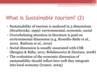 Sustainability of mass tourism | PDF