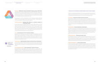 Work Smart | Shifting from a Culture of “Work Hard” towards a Culture of “Work Smart”
Samsung Electronics is improving its organizational culture under the “Work Smart” strategy, a set of
principles with the goal of shifting towards a quality and performance management-oriented way of
doing business. The objectives of the Work Smart scheme are to identify work processes that could be
done more efficiently so that we can boost productivity. With this increased efficiency, the company
can in turn generate creativity to achieve better performance.
To aid employees in this shift, Samsung Electronics created a training course, called the “Work Smart
Academy,” which provides detailed action plans across the overall business - including meeting for-
mats, document preparation, effective instructions and reporting.
Flexible Working System | Maximize Work Efficiency by Allowing Employees to
Choose When to Work
In 2009, Samsung Electronics introduced a flexible work schedule in nearly all divisions. Under the
system, employees may arrive at work any time before 6 p.m. and work for 8 hours. It allows employ-
ees from various walks of life to balance their work and life. . In 2011, the company adopted a “mobile
office” system that allows employees to check emails on their smartphones, which enables greater
freedom in the office. The flexible working system is an exemplary case study of how Samsung Elec-
tronics innovates its work practices, and it is a highly regarded initiative that helps build trust in the
company, boosts creativity and promotes well-being in the workplace.
C-Lab | Using Imagination to Solve Customized Challenges
Samsung Electronics’ Creative Lab (C-Lab) is an initiative where the company provides personnel and
budget to support projects proposed by employees. Employees can undertake the projects for as
long as they want, wherever they want. The C-Lab was launched as a pilot in 2012 with four projects.
Employees use their projects to explore personal passions while achieving tangible business results.
Based on the C-Lab’s initial success, the company in 2013 expanded the project across the company by
creating the Creative Development Center.
Idea Open Space | Tapping Employee Creativity for Enhanced Product Development
In 2013, Samsung employees submitted 14,000 ideas to the Idea Open Space, a system that encour-
ages team members to present creative concepts and ideas for product improvement. Samsung de-
signers and engineers have applied many of the ideas to improve the performance of the company’s
products.
ACleanOrganizationalCulture | A Clean Organization: The Pride of Samsung
Samsung Electronics has a zero tolerance policy for unlawful activities. The company makes a con-
certed effort to maintain a clean organizational culture through various education programs and a strict
internal inspection system. Through ongoing education programs, employees go through mock sce-
narios that allow them to practice which course of action is correct. The company imposes strict disci-
plinary actions on reported incidents and takes stringent countermeasures to prevent any recurrences.
| PreparingtheFuturebyMaintainingaBalancebetweenDynamicChangeandStability |
In order to maintain both balance and flexibility in an uncertain business environment, Samsung Elec-
tronics has an organized yet flexible staffing model and management system. This system helps to
motivate employees by placing individuals in roles where they can best utilize their talents.
Smart Rewards | Recognizing Outstanding Employee Achievement
Samsung Electronics believes that employees should be recognized for great performance, which is
why performance-based compensation is an essential component in the company’s personnel man-
agement policy. Samsung Electronics adopted an accumulated, performance-based annual salary sys-
tem in 2010, in which employees are eligible to receive bonuses of up to 50 percent of their annual
salaries through profit sharing. The company also rewards employees who demonstrate outstanding
achievement with a Proud Samsung Employee Award, the highest honor and monetary prize given to
employees.
InternalJobPosting | PlacingtheRightPeopleintheRightPosition
Since 2009, Samsung Electronics has operated an internal job listing system in which employees can
apply for their desired assignments among the posts available. When additional resources are needed
in a specific area, for example because of business expansion or the launch of a new business, internal
employees are given preference before recruiting from outside the Samsung Electronics network. As
the areas requiring additional resources have recently become more urgent and diversified, the com-
pany has expanded the system from quarterly to monthly job postings.
CareerConsultingCenter | ThinkingAboutEmployees’Futures
As life expectancy continues to rise, individuals are keenly interested in planning their lives after re-
tirement. At Samsung Electronics’ career consulting centers, experts offer education programs in-
cluding financial planning and health management. The centers also provide consulting services for
establishing one’s own business, planning career moves and investing. In 2013, approximately 500
employees found new jobs outside Samsung through the career consulting centers.
ExtendingtheRetirementAge | AdoptingaWagePeakSystem
In 2014, Samsung Electronics adopted a wage peak system that will extend the retirement of employ-
ees born between 1959 and 1960 up to five years. The company developed this system in response
to the Korean government’s 2016 guidelines that exclude this employee group from a mandatory
retirement extension to 60 years of age. In addition, through agreement with the employee council,
the company will allow employees to accept a reduced salary after 56, allowing workers to stay at
Samsung Electronics for longer.
Innovationof
Organizational
Culture
| IdeaOpenSpace |
No. of ideas proposed
in 2013
14,000ideas
Innovationof
Working
Hours
Innovation
ofWorking
Style
Innovationof
WorkSpace
036
2014 Samsung Electronics Sustainability Report
037
Sustainability Overview Material Issues Facts  Figures Appendices
 