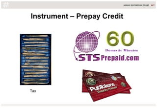 Instrument – Prepay Credit
Tax
 