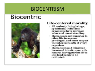 Environmental ethics and global view on sustainable earth | PPTX