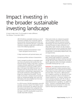 Sustainable Investing & Impact Investing | PDF