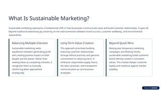 Marketing- Basics of Sustainable Marketing | PPTX