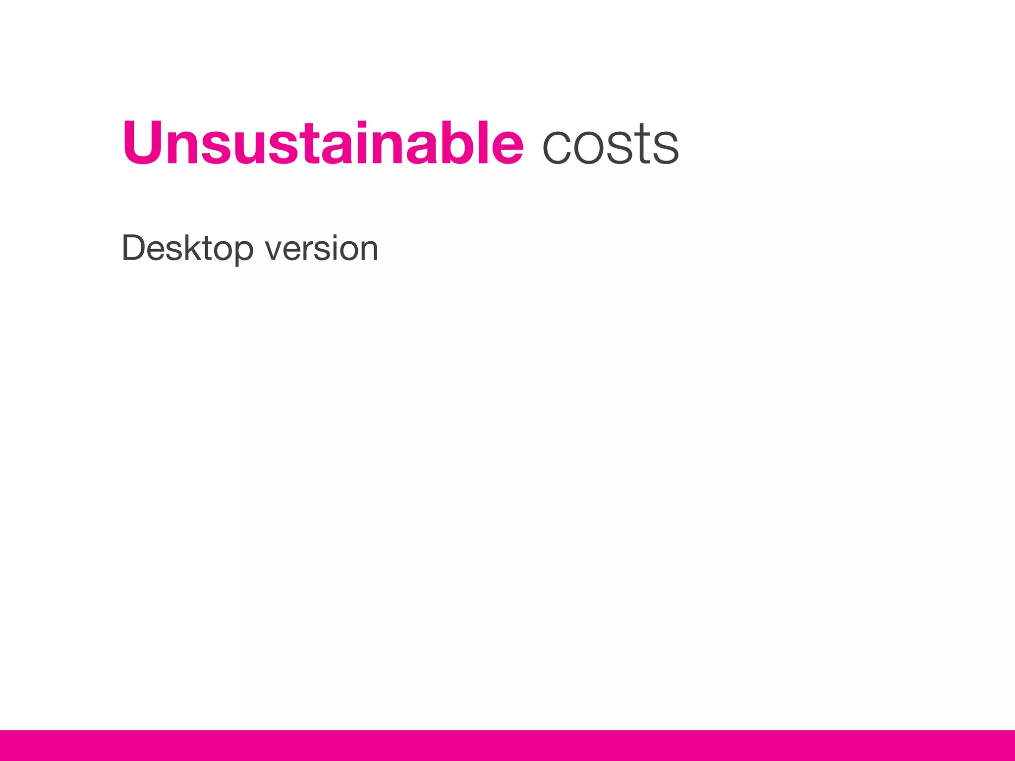 Unsustainable costs
Desktop version
 