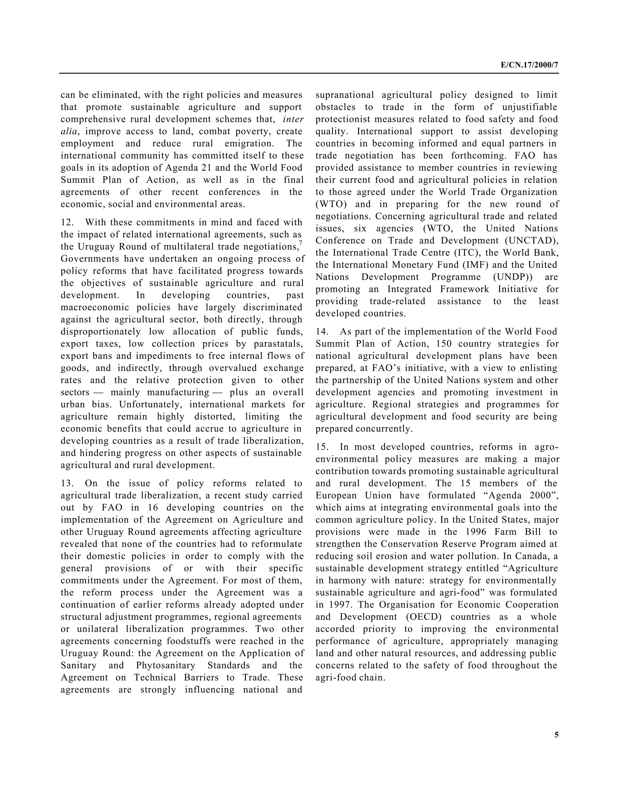 Sustainable agriculture and Rural Development | PDF