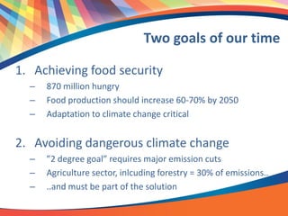 Sustainable agriculture, food security and climate change | PDF