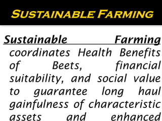 Sustainable Agriculture for Farm to Table Recipes | PPT