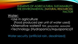 Sustainable agriculture for food security | PDF