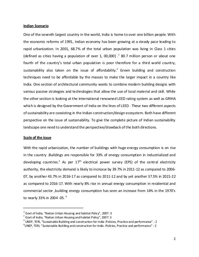 Green architecture essay