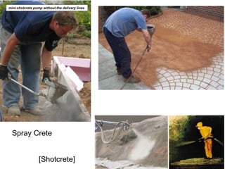 Spray Crete
[Shotcrete]
mini-shotcrete pump without the delivery lines
 