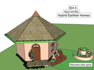 Hybrid Earthen Homes
Nipa roof tiles
EH 3
Rammed herb spiral
 