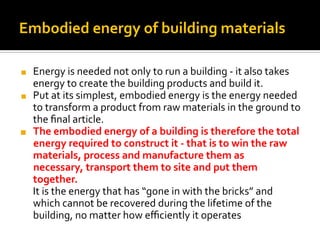 Sustainable Building Materials presentation | PDF