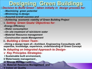 Planning and Designing of sustainable Buildings | PPT