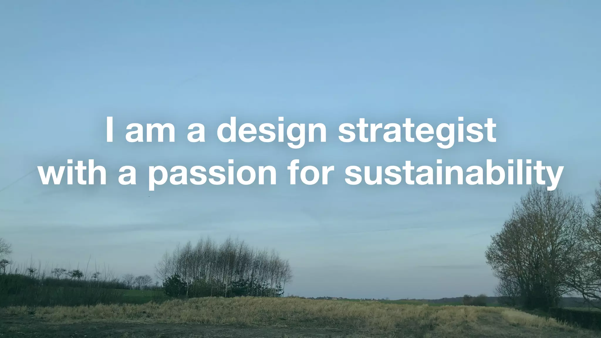 I am a design strategist
with a passion for sustainability
 
