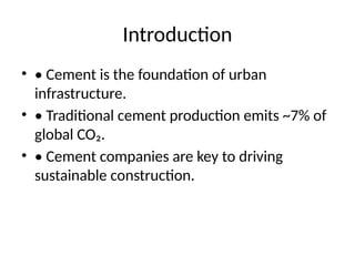 The role of a cement company in sustainable construction | PPTX