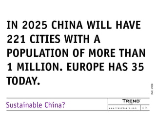 Sustainable China?