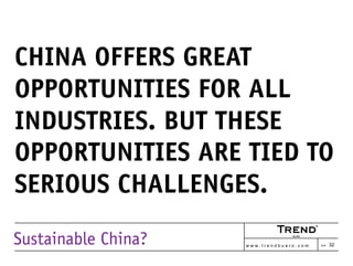 Sustainable China?